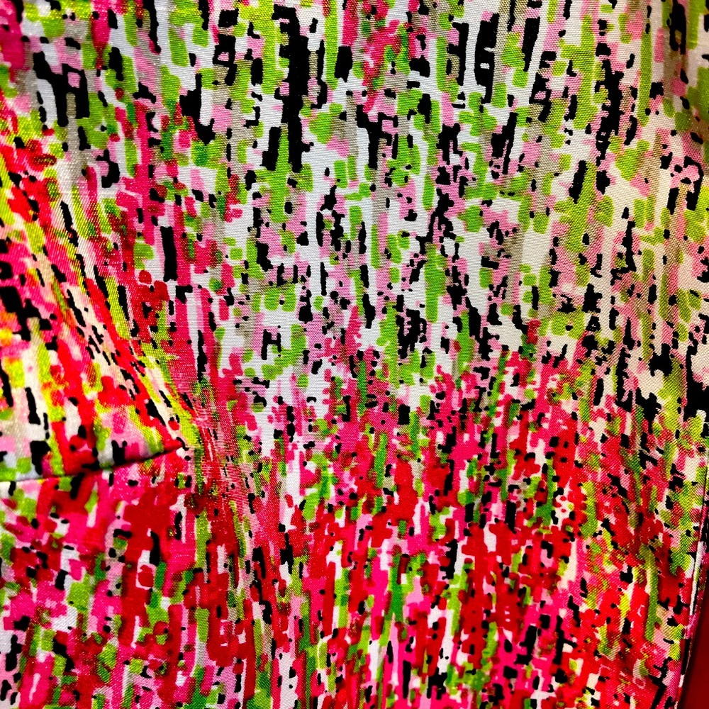 Kasper Open Front 3/4 Sleeve Abstract Print Jacke… - image 8